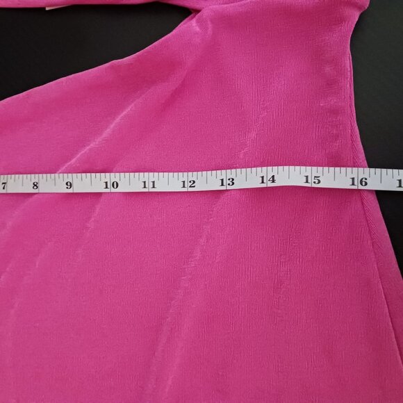 Naked Wardrobe Strapless Side Cutout Midi Dress Bright Pink‎ Womens Size 2X - Picture 8 of 13